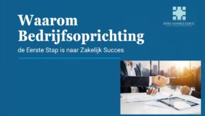 Twee zakenmensen in pak schudden elkaar de hand boven een bureau met documenten en tablet — thumbnail voor blog over bedrijfsoprichting van FIFEC Consultancy